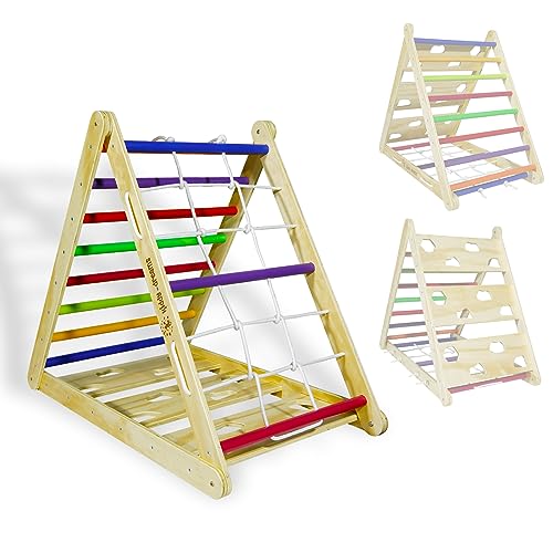 CCLIFE Kletterdreieck ab 1 Jahr 3 in1 Montessori Klettergerüst Indoor Pikler Dreieck Kinder Klettern, Holz 150kg CCLIFE Kletterdreieck ab 1 Jahr 3 in1 Montessori Klettergerüst Indoor Pikler Dreieck Kinder Klettern, Holz 150kg von CCLIFE