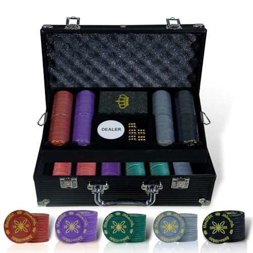 CCLIFE Pokerkoffer Pokerset Profi 300 500 PCS Pokerspiel inkl. Pokerdecks Dealer Button Poker Set Pokerchips Tischauflage Spielmatte CCLIFE Pokerkoffer Pokerset Profi 300 500 PCS Pokerspiel inkl. Pokerdecks Dealer Button Poker Set Pokerchips Tischauflage Spielmatte von CCLIFE