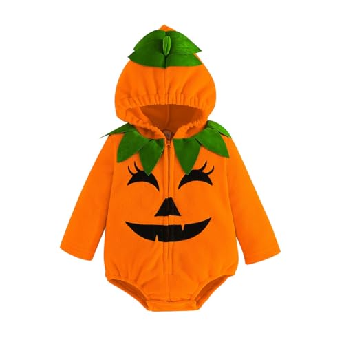 CCOOfhhc 2-Teiliges Set Halloween Kostüm Baby Unisex, Süßes Kürbis Kostüm Für Babys, Lange Ärmel Baumwolle Baby Halloween Kürbiskostüm, Halloweenkostüm Von 0-18 Monaten - Faschingskostüm Säugling CCOOfhhc 2-Teiliges Set Halloween Kostüm Baby Unisex, Süßes Kürbis Kostüm Für Babys, Lange Ärmel Baumwolle Baby Halloween Kürbiskostüm, Halloweenkostüm Von 0-18 Monaten - Faschingskostüm Säugling von CCOOfhhc