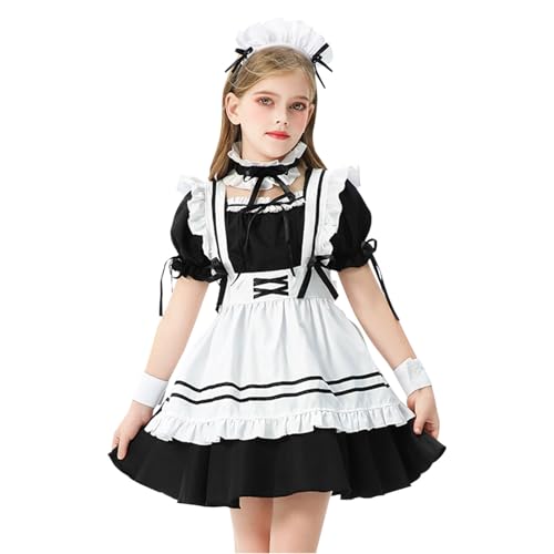 CCOOfhhc Dirndl Kinder Mädchen Midi Trachtenkleid Kinderdirndl Dirndlbluse Schürze für Oktoberfest Bayerisches Bierfest Trachten Dirndlkleid Besondere Anlässe Dirndl & dirndl-sets für Mädchen von CCOOfhhc