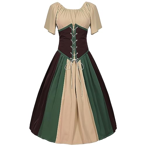 CCOOfhhc Mittelalter Kleid Damen Renaissance Gothic Kleider Mittelalter Kostüme Vintage Kleidung Retro Partykleid Halloween Maxikleid Schnürung Cosplay Dress CCOOfhhc Mittelalter Kleid Damen Renaissance Gothic Kleider Mittelalter Kostüme Vintage Kleidung Retro Partykleid Halloween Maxikleid Schnürung Cosplay Dress von CCOOfhhc