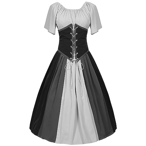 CCOOfhhc Mittelalter Kleid Damen Renaissance Gothic Kleider Mittelalter Kostüme Vintage Kleidung Retro Partykleid Halloween Maxikleid Schnürung Cosplay Dress CCOOfhhc Mittelalter Kleid Damen Renaissance Gothic Kleider Mittelalter Kostüme Vintage Kleidung Retro Partykleid Halloween Maxikleid Schnürung Cosplay Dress von CCOOfhhc