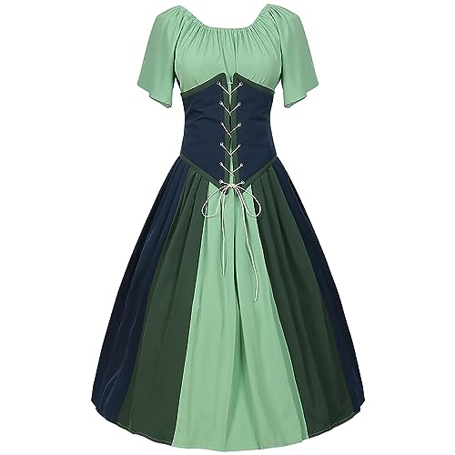 CCOOfhhc Mittelalter Kleid Damen Renaissance Gothic Kleider Mittelalter Kostüme Vintage Kleidung Retro Partykleid Halloween Maxikleid Schnürung Cosplay Dress CCOOfhhc Mittelalter Kleid Damen Renaissance Gothic Kleider Mittelalter Kostüme Vintage Kleidung Retro Partykleid Halloween Maxikleid Schnürung Cosplay Dress von CCOOfhhc