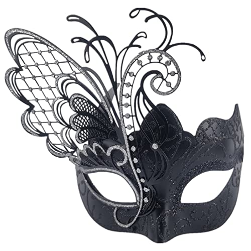 Maskerade-Maske für Frauen Venezianische Maske/Halloween/Party/Ball Prom/Karneval/Hochzeit/Wanddekoration (Schwarzer Schmetterling) von Ubauta