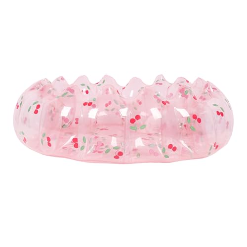 CCYLEZ Kleinkind Aufblasbarer Pool 18 Zoll, Faltbarer Ballgrubenpool mit Eingedicktem PVC - Tragbares Babywasserspiel für den Innengarten Im Freien, Kompakt und (Transparente Kirsche) von CCYLEZ