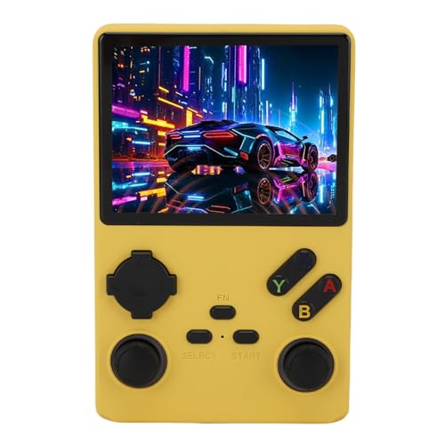 CCYLEZ Retro Handheld Game Console, Tragbarer Gaming -Geräte -Videospielspieler mit 256 GB Speicher, 3,5 -Zoll -HD -Bildschirm, Open Source, 3800mAh (Yellow) von CCYLEZ