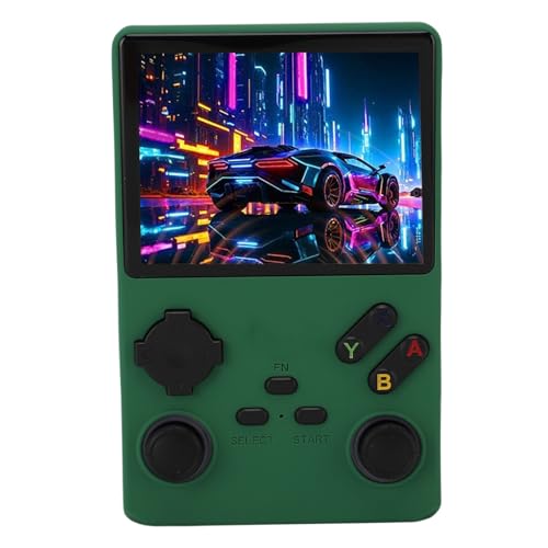 CCYLEZ Retro Handheld Game Console, Tragbarer Gaming -Geräte -Videospielspieler mit 256 GB Speicher, 3,5 -Zoll -HD -Bildschirm, Open Source, 3800mAh (dunkelgrün) von CCYLEZ