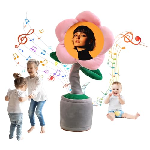 CCZUIML Personalisierte tanzende Plüschblume,Personalisiertes Sprechendes Sonnenblumenspielzeug,Wiederholt,was Sie Sagen,Singt imitierte Schallplattenlieder,Abschiedsgeschenke Büro Auto Dekoration von CCZUIML