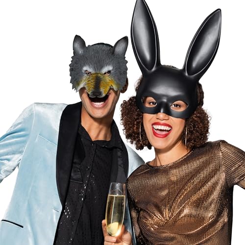 CCollection Tiermaske Wolf, Accessoire für Kostüme, aus Schaumstoff, Halloween, Karneval, Themenparties, Einheitsgröße von CCollection