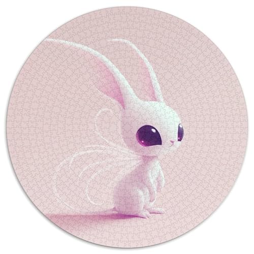 Alien Kaninchen Puzzle 1000 Teile Rund Puzzles Erwachsene Und Kinder Teiliges Clevere Voller Größe Geschenk Poster Spiel Abbauen Impossible 1000pcs (67.5x67.5cm) von CDFABYTEM