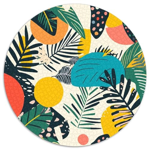 Botanik 1000 Stück Puzzle Rund Puzzles Erwachsene Und Kinder Einzigartige DIY Clevere Rätsel Geschenke Druck Schwieriges Verringerter Legespiel Spiele 1000pcs (67.5x67.5cm) von CDFABYTEM