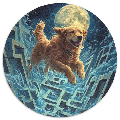 Irischer Setter Rund Puzzles 1000 Teile Erwachsene Und Kinder Puzzle Poster Spiel Abbauen Impossible Stress Stressfreisetzung Anspruchsvoll Kreative 1000pcs (67.5x67.5cm) von CDFABYTEM