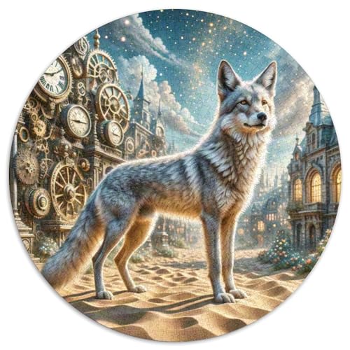 Japanischer Spitz Rund Puzzles 1000 Teile Erwachsene Und Kinder Puzzle Guter Freund Partner Haustier Abbauen Impossible Stress Stressfreisetzung Anspruchsvoll Kreative (67.5x67.5cm) von CDFABYTEM