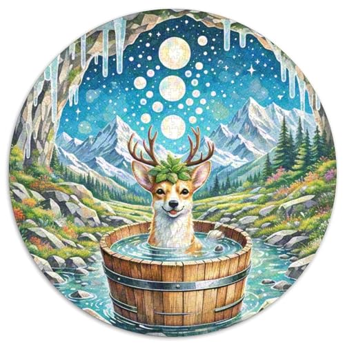 Miniatur Pinscher Rund Puzzles 1000 Teile Erwachsene Und Kinder Puzzle Guter Freund Partner Haustier Druck Schwieriges Verringerter Legespiel Spiele Geschicklichkeitsspiel Geschenk (67.5x67.5cm) von CDFABYTEM