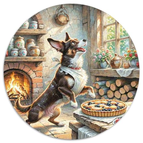 Papillon Puzzle 1000 Teile Rund Puzzles Erwachsene Und Kinder Guter Freund Partner Haustier Lernspiel Rätsel Teiliges Clevere Voller Größe Geschenk Poster Game 1000pcs (67.5x67.5cm) von CDFABYTEM