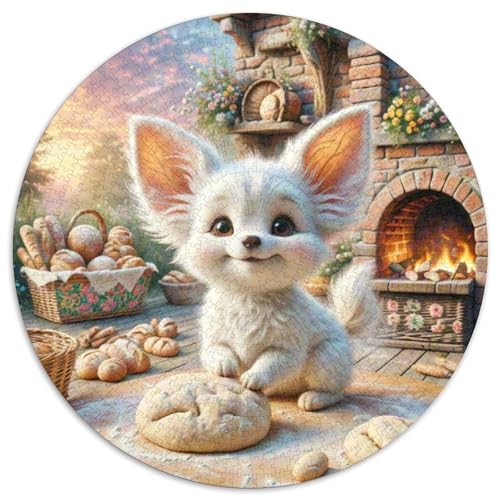 Papillon Rund Puzzles 1000 Teile Erwachsene Und Kinder Puzzle Guter Freund Partner Haustier Geschicklichkeitsspiel Geschenk Spielabende Lernen Fordernde Kleinkinder Heraus Große (67.5x67.5cm) von CDFABYTEM