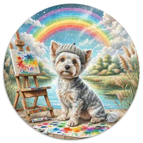 Papillon Rund Puzzles 1000 Teile Erwachsene Und Kinder Puzzle Guter Freund Partner Haustier Romantisches Motiv Ältere Magischer Lernspiel Rätsel Teiliges Clevere 1000pcs (67.5x67.5cm) von CDFABYTEM