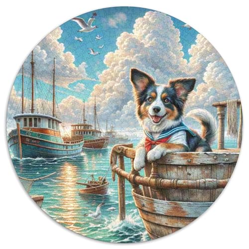 Papillon Rund Puzzles 1000 Teile Erwachsene Und Kinder Puzzle Guter Freund Partner Haustier Voller Größe Geschenk Poster Game Abbauen Impossible Stress Stressfreisetzung 1000pcs (67.5x67.5cm) von CDFABYTEM