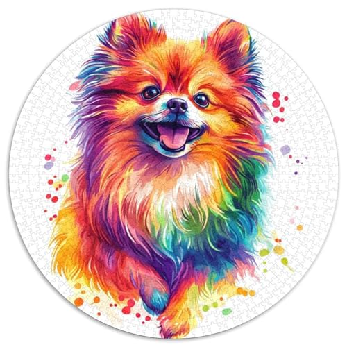 Pommern Puzzle 1000 Teile Rund Puzzles Erwachsene Und Kinder Legespiel Spiele Geschicklichkeitsspiel Geschenk Spielabende Lernen Fordernde Kleinkinder 1000pcs (67.5x67.5cm) von CDFABYTEM