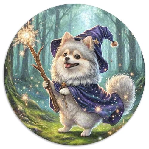 Pommern Rund Puzzles 1000 Teile Erwachsene Und Kinder Puzzle Guter Freund Partner Haustier Abbauen Impossible Stress Stressfreisetzung Anspruchsvoll Kreative Heimdekoration(67.5x67.5cm) von CDFABYTEM