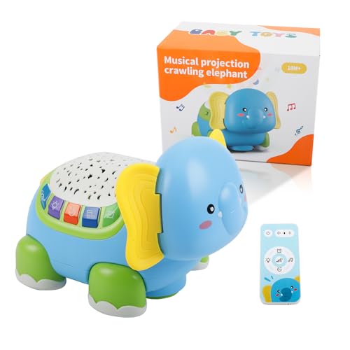 Krabbelspielzeug für Babys, Elefant, musikalisches sensorisches Klangspielzeug mit Sternenprojektion und Lichtern für 1-2-Jährige, pädagogisches Lernspielzeug, Weihnachts- und Geburtstagsgeschenk für Krabbelspielzeug für Babys, Elefant, musikalisches sensorisches Klangspielzeug mit Sternenprojektion und Lichtern für 1-2-Jährige, pädagogisches Lernspielzeug, Weihnachts- und Geburtstagsgeschenk für von CDIYTOOL