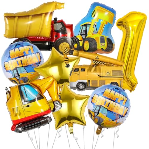 9 Stück Bagger Ballon,Bagger Deko Kindergeburtstag 1,Deko 1.Geburtstag Junge,für bagger deko Kindergeburtstag Junge,Baustelle Geburtstag deko 9 Stück Bagger Ballon,Bagger Deko Kindergeburtstag 1,Deko 1.Geburtstag Junge,für bagger deko Kindergeburtstag Junge,Baustelle Geburtstag deko von CDLIZW