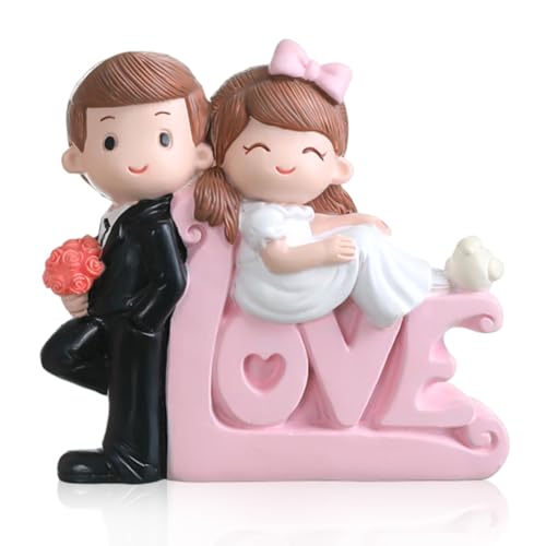 Brautpaar Figuren Torte,Tortenfigur Hochzeitstorte,Süße Cartoon-Paare Action-Figur,Brautpaar Figuren Torte Hochzeitsdekoration,Tortendekoration Hochzeitspaar für Hochzeit,Büro,Party Brautpaar Figuren Torte,Tortenfigur Hochzeitstorte,Süße Cartoon-Paare Action-Figur,Brautpaar Figuren Torte Hochzeitsdekoration,Tortendekoration Hochzeitspaar für Hochzeit,Büro,Party von CDLIZW