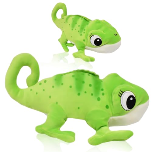 Simulation Chameleon Plush Toy,Plush Chameleon,Green Chameleon Cuddly Toy,Lizard Doll,Stuffed Toy,Shoulder,Home Decoration,Gift for Boys and Girls Fans (30 cm) von CDLIZW
