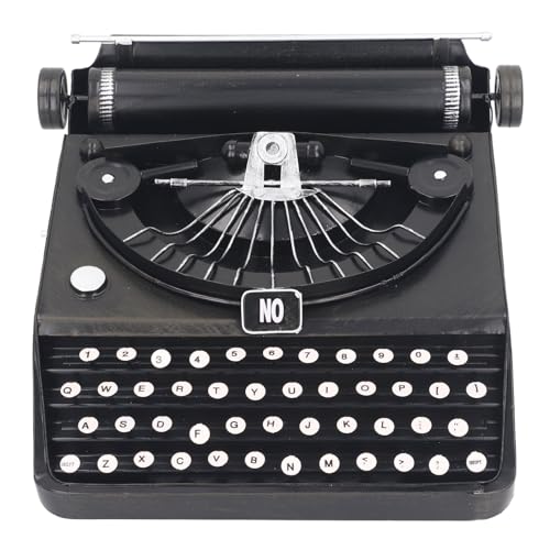 Antikes Schreibmaschinenmodell, Schwarzes Retro-Vintage-tragbares Manuelles Requisitenmodell, Heimdekorationsornamente für Büro und Besondere Anlässe von CDQL