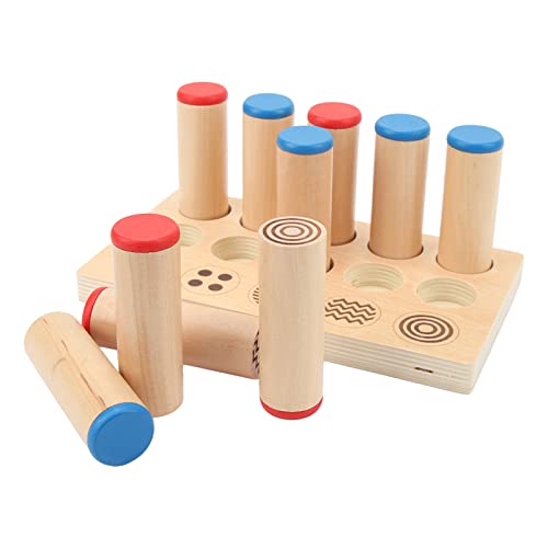 CDQL Hölzernes Klangzylinder-Spielzeug, Sensorisches Integrationstraining, Pädagogisches Sound-Stick-Set, Sensorisches Integrations-Trainingsspielzeug für Kinder von CDQL