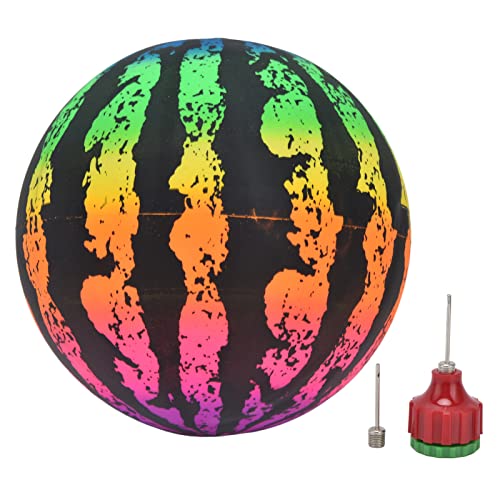 CDQL Schwimmbadball, Bunter Wassermelonenball, Schwimmbadspiele, Wasserfußball, Tragbarer Unterwasserball für Pass-Dribbling-Tauchspiel, Tauchen und Strandballspielen von CDQL
