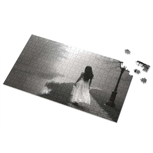 300 Teile Puzzle Misty Pathway: Eine einsame Figur im Nebel Bilderpuzzle 300 Teile Puzzles für Kleinkinder 2-4 (1000 Teile) von CDSS