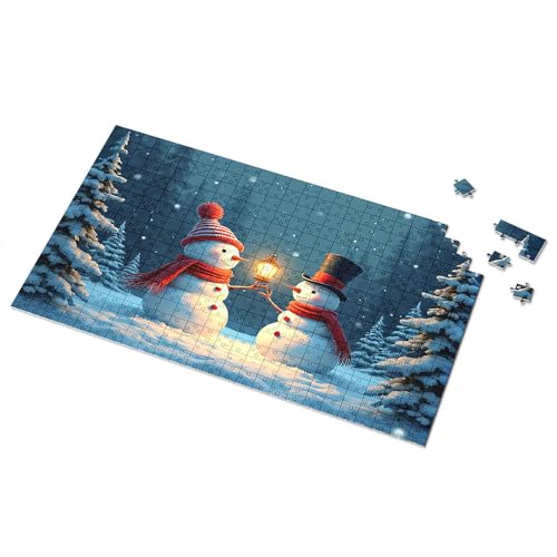 300-teiliges Puzzle, Schneemänner im Winterwunderland mit Laterne, Bildpuzzle, 300-teiliges Puzzle, Puzzles für Kleinkinder, 2–4 (1000 Teile) von CDSS