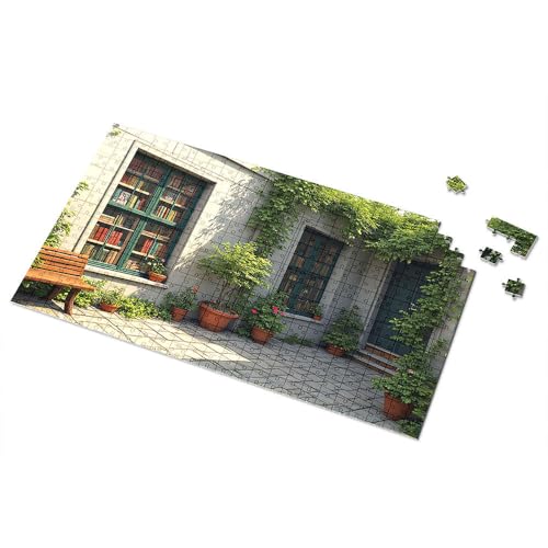 300-teiliges Puzzle, gemütlicher Garten mit Büchern und Pflanzen, Bilderpuzzle, 300-teiliges Puzzle für Kleinkinder 2–4 (1000 Teile) von CDSS