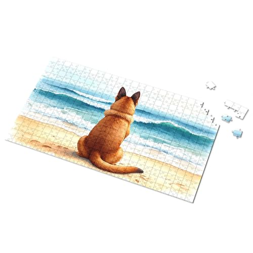 Games For Kids 8-12 Dog Watching Waves On The Beach Picture Puzzle Eurographics Puzzles 1000 Piece Toddler Puzzles (1000PCS) von CDSS