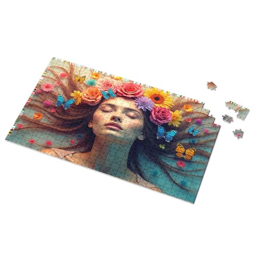 Games For Kids 8-12 Floral Fantasy: A Woman'S Serene Moment Picture Puzzle Eurographics Puzzles 1000 Piece Toddler Puzzles (1000PCS) von CDSS