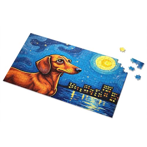Games For Kids 8–12 Sternennacht mit Dackel, Bilderpuzzle, Eurographics Puzzles, 1000 Teile Kleinkind-Puzzles (500 Teile) von CDSS