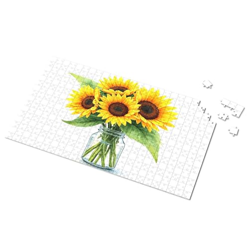 Games For Kids 8-12 Sunshine In A Glass: A Bouquet Of Yellow Daisies Picture Puzzle Eurographics Puzzles 1000 Piece Toddler Puzzles (300PCS) von CDSS