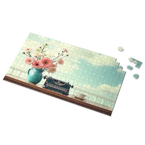 Games For Kids 8-12 Vintage Schreibmaschine und Blumen auf einem Holztisch Bilderpuzzle Eurographics Puzzles 1000 Teile Kleinkind Puzzles (300 Teile) von CDSS