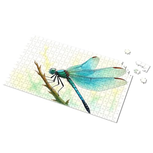 Ostergeschenke für Kleinkinder, blaue Libelle auf einem Ast, 500 Teile Puzzlebrett (500 Teile) von CDSS