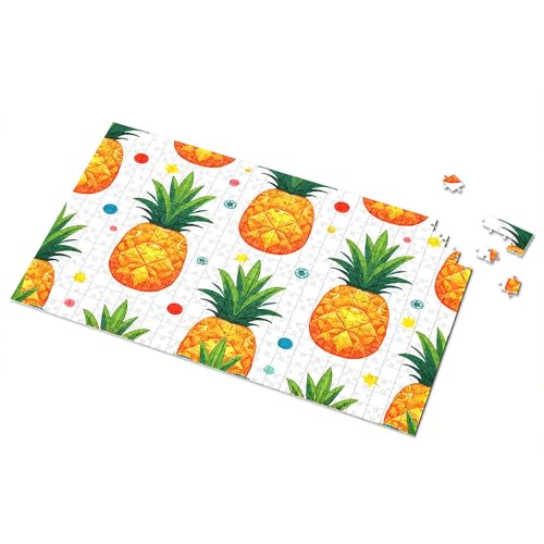 Ostergeschenke für Kleinkinder, buntes Ananas-Muster, Hintergrundbild, Puzzle, Puzzle, 500 Teile Puzzlebrett (1000 Stück) von CDSS