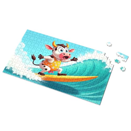 Puzzle, 500 Teile, Surfkuh im Blumen-Badeanzug, 500 Teile (1000 Teile) von CDSS