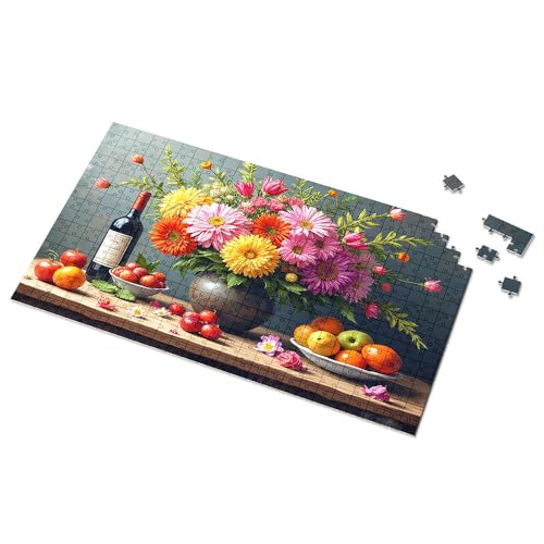 Puzzle Stillleben mit Blumen und Früchten, 500 Teile (1000 Teile) von CDSS