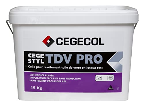 CEGECOL Sika – Vinylkleber Dispersion zum Anbringen von Glasgewebe aller Art in trockenen Räumen – für den Innenbereich – CEGE'STYL TDV PRO – einfache Anwendung – Eimer mit 15 kg CEGECOL Sika – Vinylkleber Dispersion zum Anbringen von Glasgewebe aller Art in trockenen Räumen – für den Innenbereich – CEGE'STYL TDV PRO – einfache Anwendung – Eimer mit 15 kg von CEGECOL