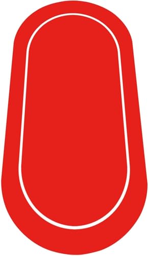 CEHJZQRPL Rundes Pokertisch-Layout aus Gummi, Faltbare professionelle Casino-Roulette-Tisch-Layoutmatte, Spieler-Spiel-Layoutmatte(Red) von CEHJZQRPL