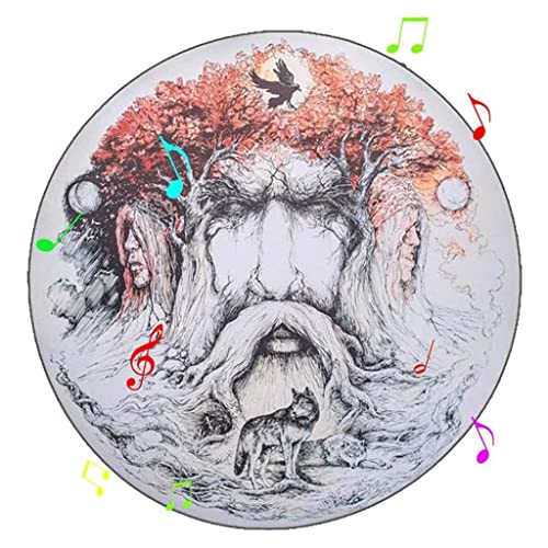 CEHJZQRPL Schamanische Trommel, 10 Zoll, tragbare Holzrahmentrommel, ätherische , toller Klang, Zungentrommel, handgefertigte Handtrommel, Musiktrommel-Set von CEHJZQRPL