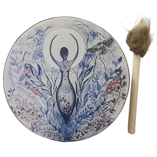 CEHJZQRPL Schamanische Trommel, 25 cm, kreatives Handwerk, Ornament, ätherische , Schlaginstrument, Zungentrommel, Haushaltshandtrommel von CEHJZQRPL