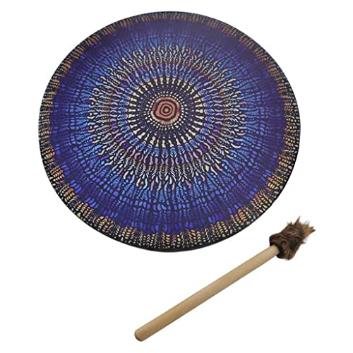CEHJZQRPL Schamanische Trommel, modische Schamanentrommel, vegetarische Schamanen-Feuertrommel, Musikinstrument, ätherische mit Trommelstöcken, Handtrommel von CEHJZQRPL