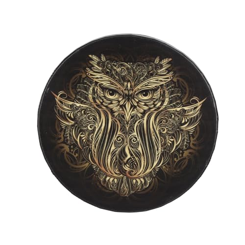 CEHJZQRPL Schamanische Trommel Eule, handgefertigt, schamanische Trommelornamente, exquisites Design, Dekorationsdesign, Handtrommel mit Trommelstock CEHJZQRPL Schamanische Trommel Eule, handgefertigt, schamanische Trommelornamente, exquisites Design, Dekorationsdesign, Handtrommel mit Trommelstock von CEHJZQRPL