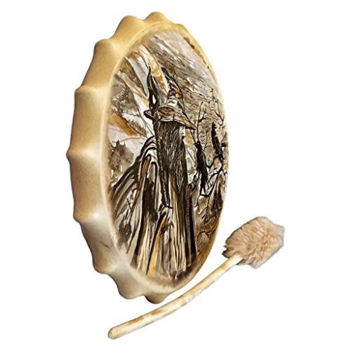CEHJZQRPL Schamanische Trommel Klassische Schamanentrommel Elfenmusik Spielinstrument Ätherische Handgemachte Zungentrommel Home Decor Handtrommel Snare Drum von CEHJZQRPL